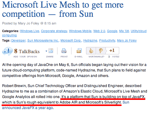 ZDNet's wrong interpretation on JavaFX, Adobe AIR and Microsoft Silverlight)
