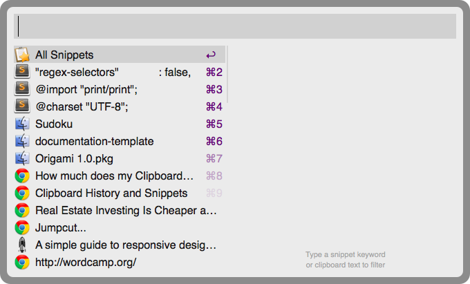 Alfred Clipboard History Snippets)