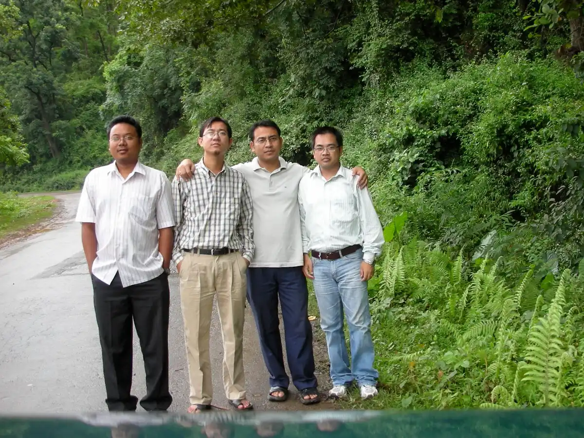 Usharanjan, Binny, Gangalal, and Brajeshwar in 2007.